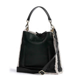 Rachel Hobo Bag Shearling Reversible Black
