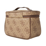 Berta Toiletry Train Case Latte Logo/Brown