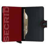 Miniwallet MM Matte Black & Red