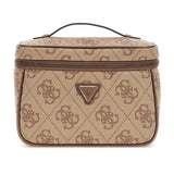 Berta Toiletry Train Case Latte Logo