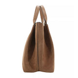 Essential Suede Leather Shopper M Camel