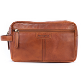 Leather Toiletry bag Cognac