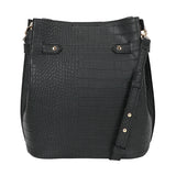 Croco Bucket bag Black