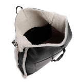 Rachel Hobo Bag Shearling Reversible Black
