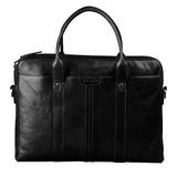 Leather Laptop bag 15" Double Zip Black
