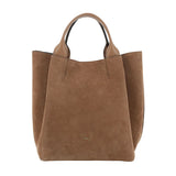 Essential Suede Leather Shopper M Camel