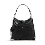 Rachel Hobo Bag Shearling Reversible Black