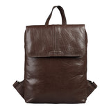 Firenze Leather Backpack w/flap brown