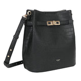 Croco Bucket bag Black