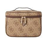 Berta Toiletry Train Case Latte Logo/Brown