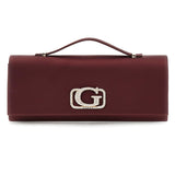 Zalina Top Handle Clutch Wine
