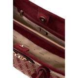 Samantha Girlfriend Satchel Merlot Logo