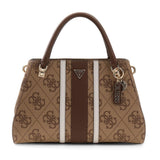 Noelle II Luxury Satchel Latte Logo/Brown
