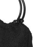 Woolen Pop Scrunch Bag S Black