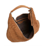 Suede Weaving Nana Hobo bag Small Cuoio