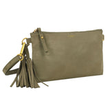 Suede Tassel Crossody Olive