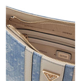 Noelle II Top Zip Shoulder bag Denim Logo