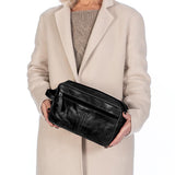 Leather Toiletry bag Black