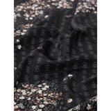 Printed Square Foulard Black