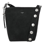 Suede Studs Bucket bag Black
