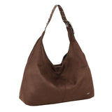 Suede Studs Shopper L Dark Brown