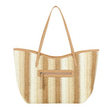 Straw Shoulder bag Beige