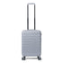 Gray day et hard-shell suitcase with horizontal ribbed texture and black extendable handle in tonal 20 suitcase tradewinds