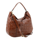 Hobo Mia Leather Maxi Cocco Caramel/Cognac