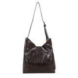 Croco Bucket bag Dark Brown
