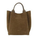 Essential Suede Leather Shopper M Military