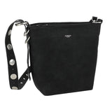 Suede Studs Bucket bag Black
