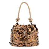 Holiday Shine Top Handle Pouch Bronze