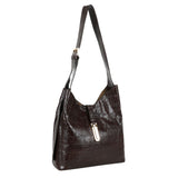 Croco Bucket bag Dark Brown