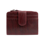 Leather Zip Wallet Red