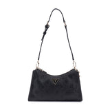 Cresidia Top Zip Shoulder Bag Black