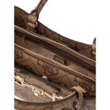 Janie Logo GRLFRND Satchel Latte Logo