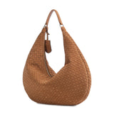 Suede Weaving Nana Hobo bag Small Cuoio