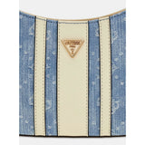 Noelle II Top Zip Shoulder bag Denim Logo