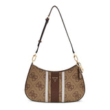 Noelle II Top Zip Shoulder bag Latte Logo/Brown