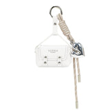 Bar-Zipper Bag Charm White