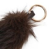 Foxtail Bag charm Dark Brown-Gold
