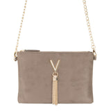 Divina Winter Suede Clutch Taupe
