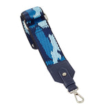 Shoulder Bag Strap Blue Pattern Silver P