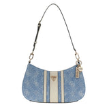 Noelle II Top Zip Shoulder bag Denim Logo