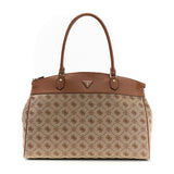 Melinda Logo Deluxe Dome Tote Latte Logo