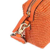 Kaia Shoulder Bag Fabric Raffia Orange