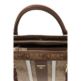 Noelle II Luxury Satchel Latte Logo/Brown