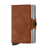 Twinwallet Vintage Cognac Silver