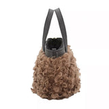 Cosmo Woolen Handbag Mini Latxa/Dalia Camel