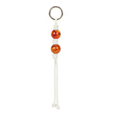 Belt Charm U bar & beads Beige